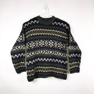 Abercrombie & Fitch Navy Alpine Ski Sweater Large